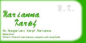 marianna karpf business card